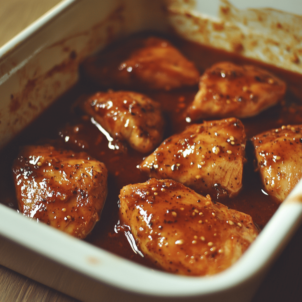 mixing honey chipotle chicken in marinade