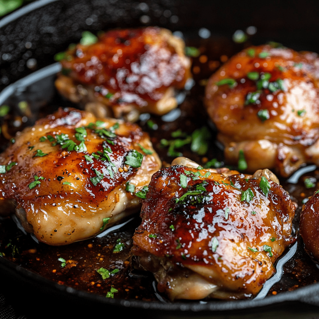 searing chipotle honey chicken in skillet