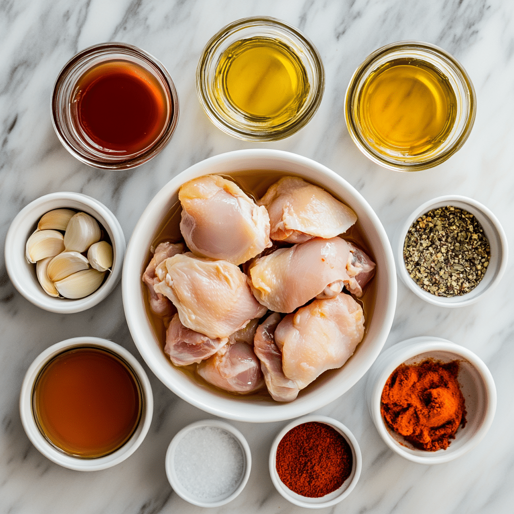 chipotle honey chicken ingredients laid out