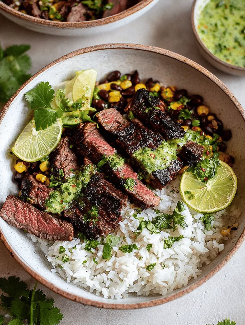 Cilantro Lime Steak Bowls