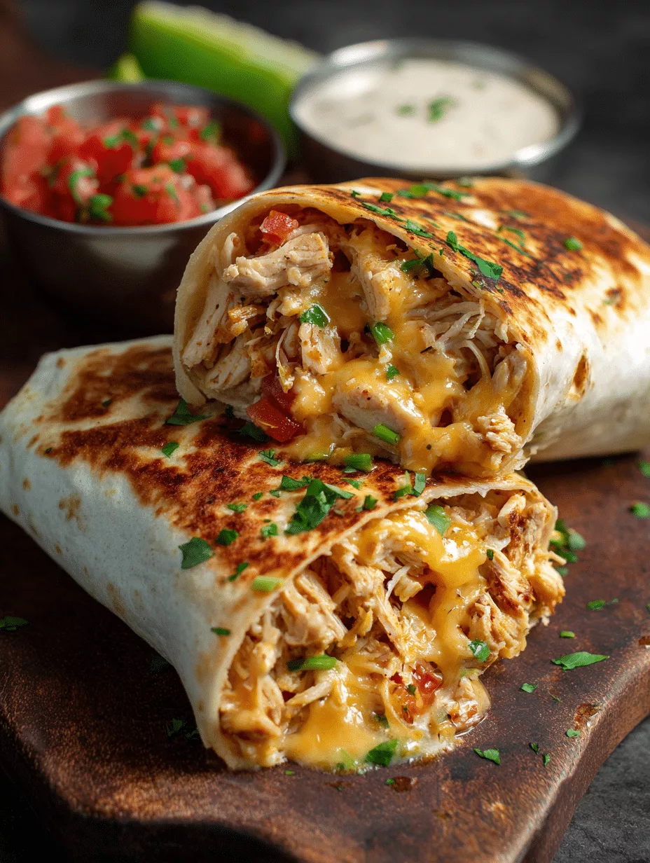 Cheesy Rotisserie Chicken Burritos