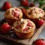 High Protein Strawberry Muffins with Cottage Cheese
