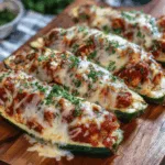 Keto Chicken Parmesan Zucchini Boats