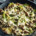 Keto Philly Cheese Beef Skillet