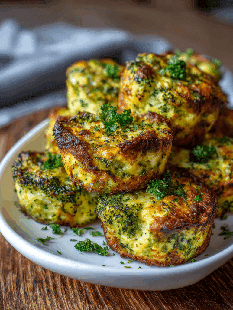 Low Carb Broccoli Cheese Rounds