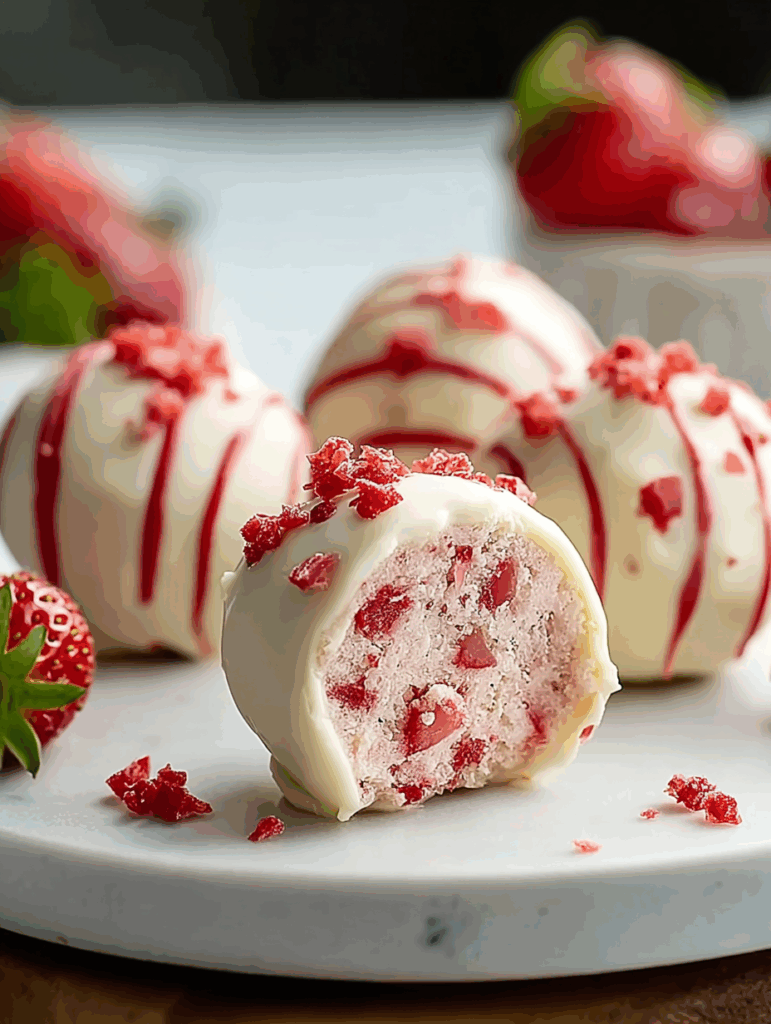 Strawberry Cheesecake Protein Balls