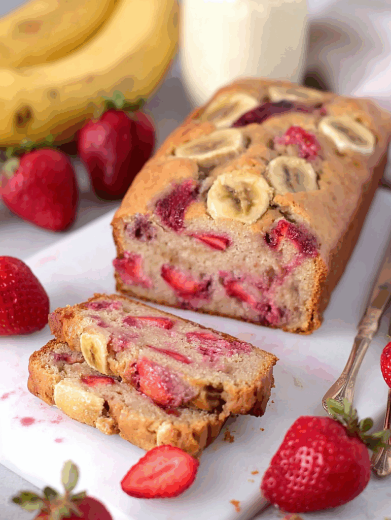 Banana Strawberry Bread