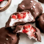Chocolate Strawberry Frozen Yogurt Bites