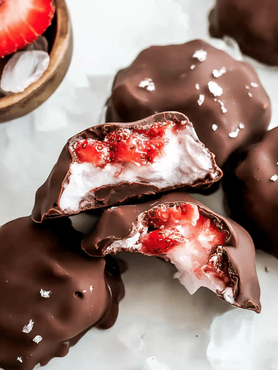 Chocolate Strawberry Frozen Yogurt Bites
