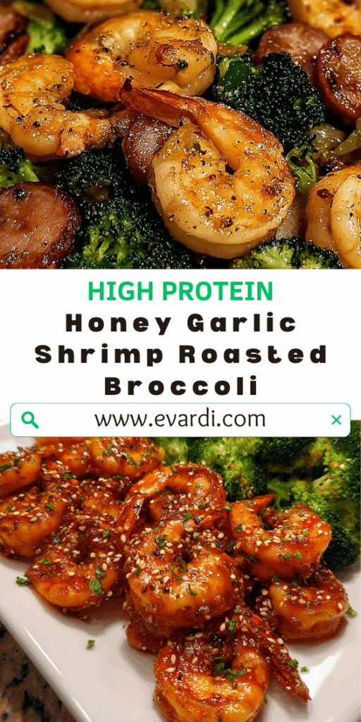Honey Garlic Shrimp Roasted Broccoli

