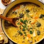 One Pot Creamy Vegetable Soup