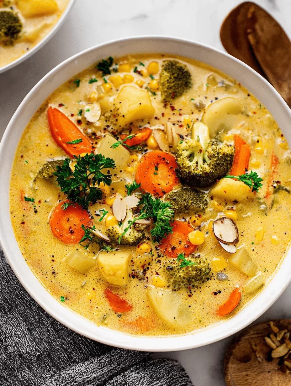 One Pot Creamy Vegetable Soup