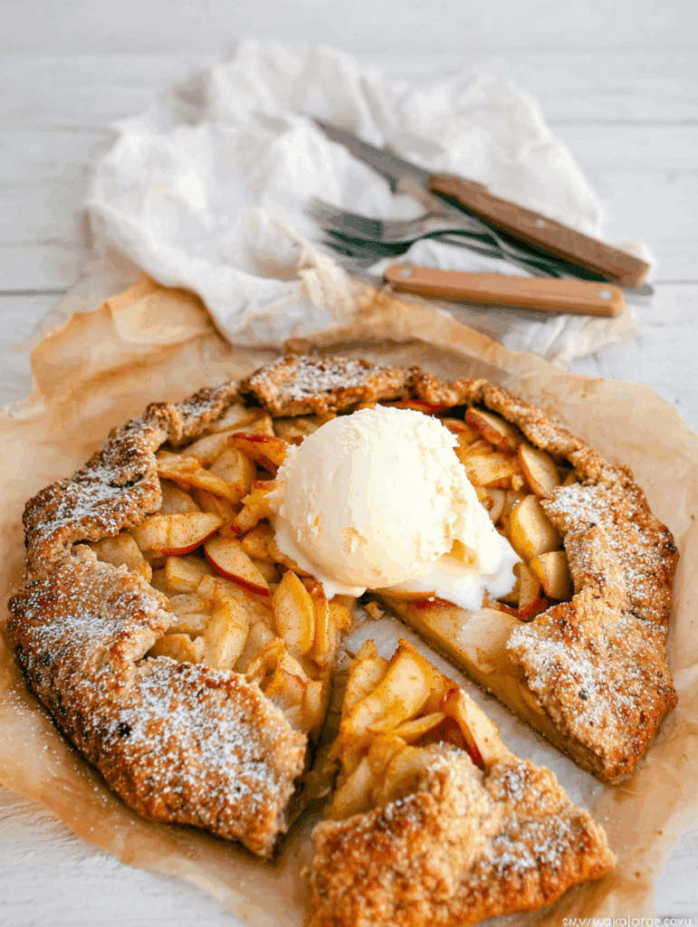 Rustic Apple Galette with Whole Wheat Crust