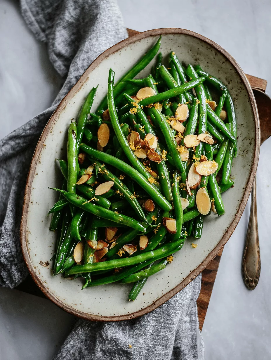 Green Bean Almondine with Lemon Zest