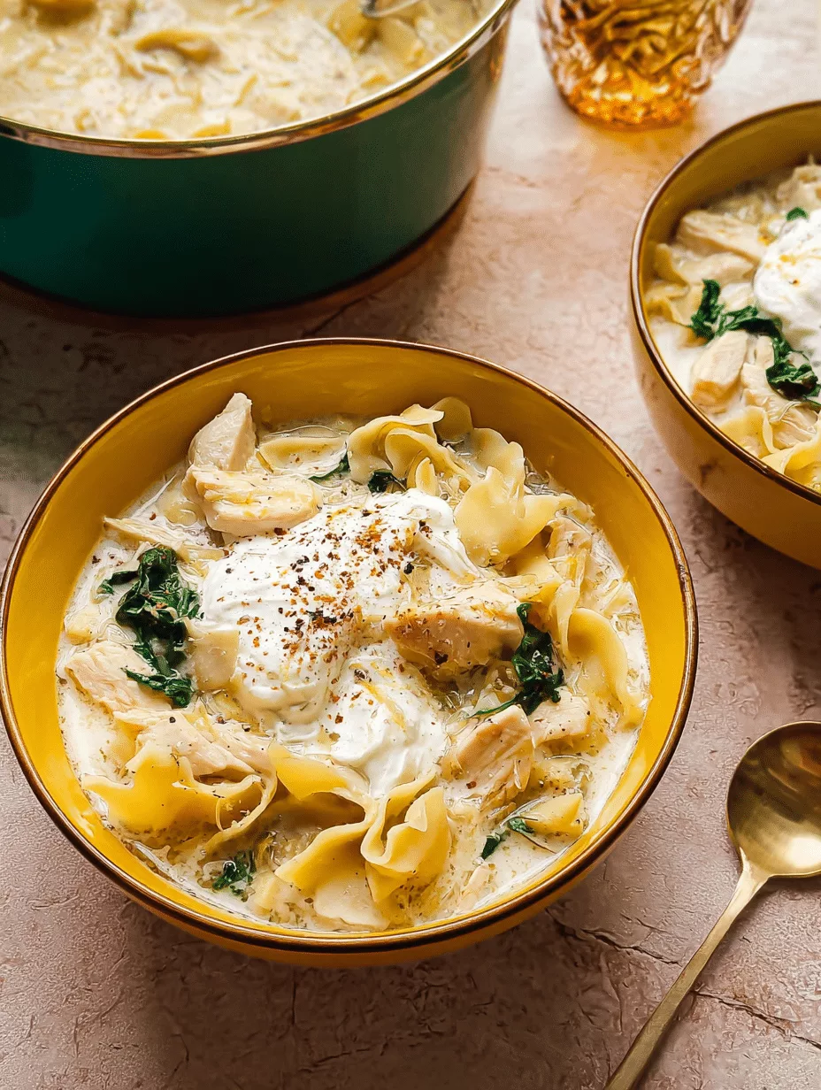 Creamy White Chicken Lasagna Soup