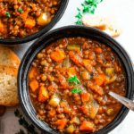 Crockpot Lentil Soup with Vegetables