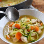 Low-Carb Zucchini Noodle Chicken Soup