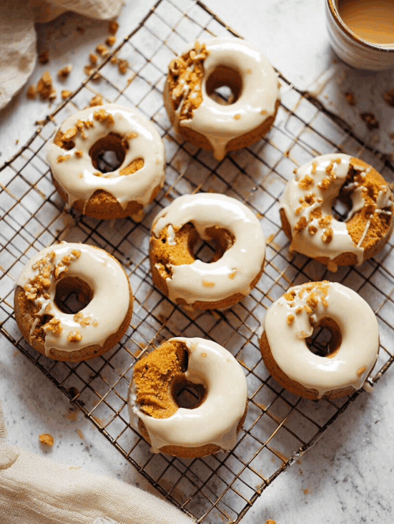Baked Pumpkin Donuts with Maple Glaze