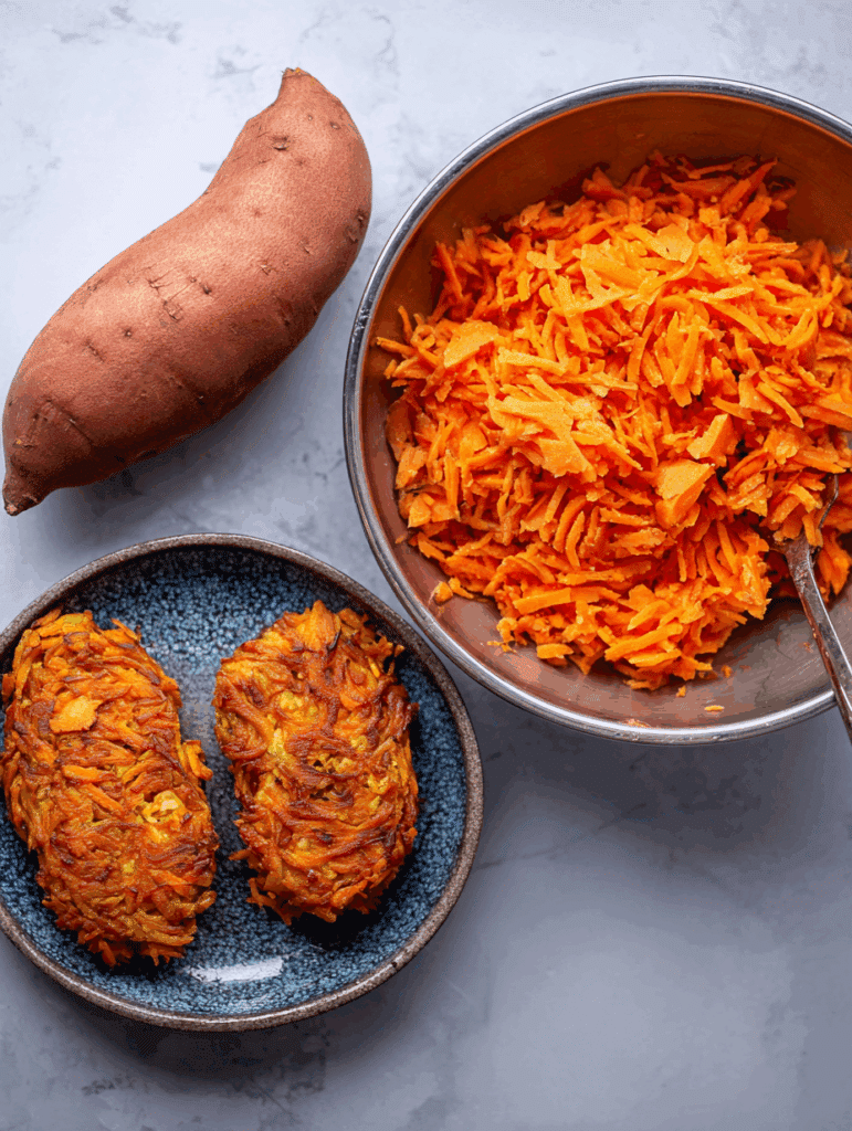 Baked Vegan Sweet Potato Hash Browns