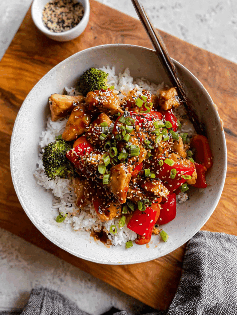251-Calorie Teriyaki Chicken & Veggie Rice Bowl