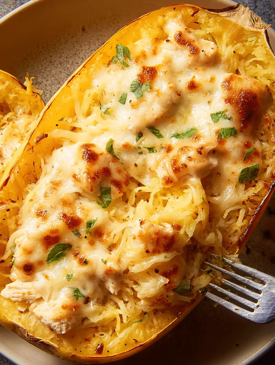 Chicken Alfredo Spaghetti Squash