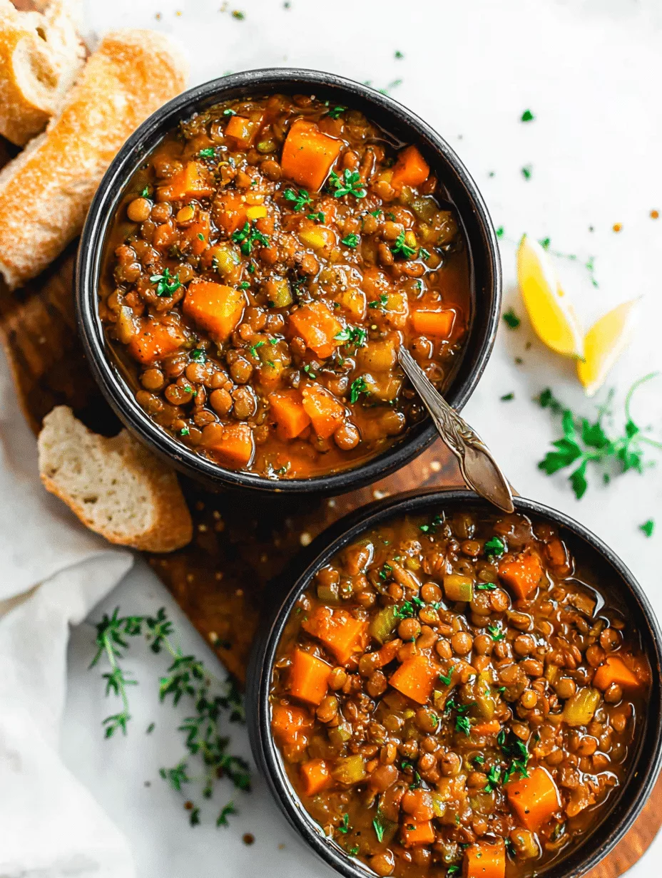 Crockpot Lentil Soup with Vegetables