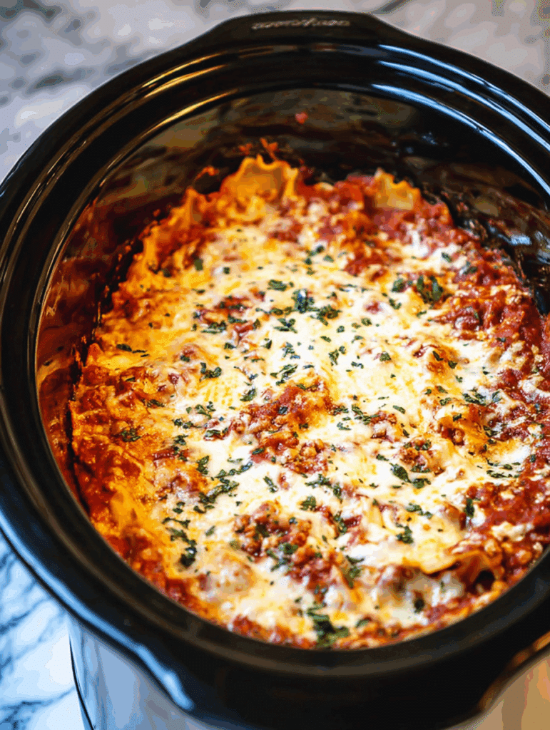 Easy Crockpot Lasagna with Minimal Prep