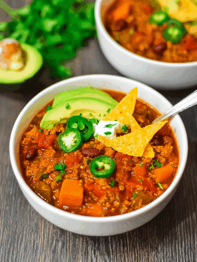 Easy Turkey & Vegetable Chili (Low-Calorie)