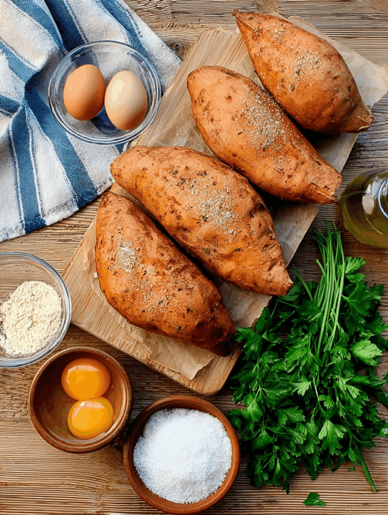 Garlic Parmesan Sweet Potato Wedges 