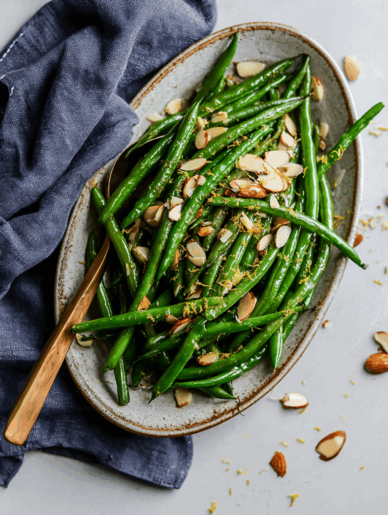 Green Bean Almondine with Lemon Zest