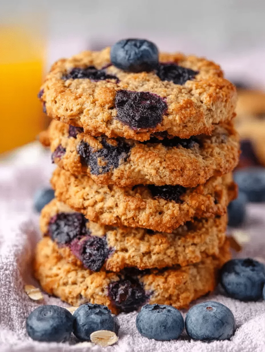 Healthy Blueberry Oatmeal Cookies