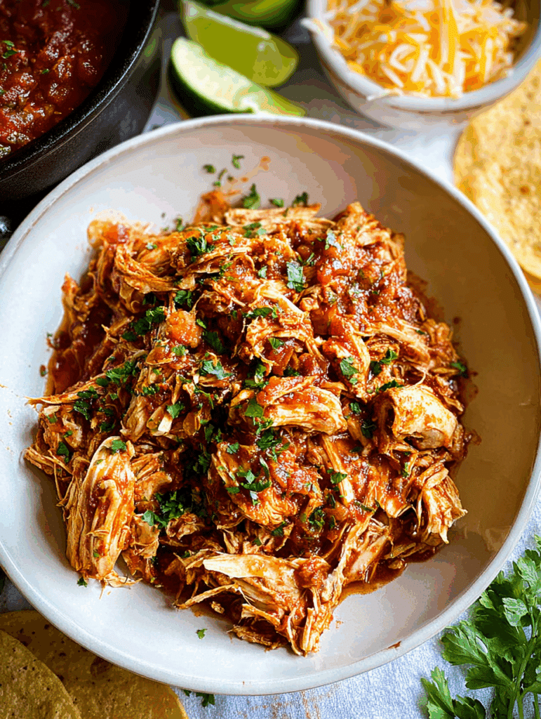 Low-Carb Slow Cooker Salsa Chicken