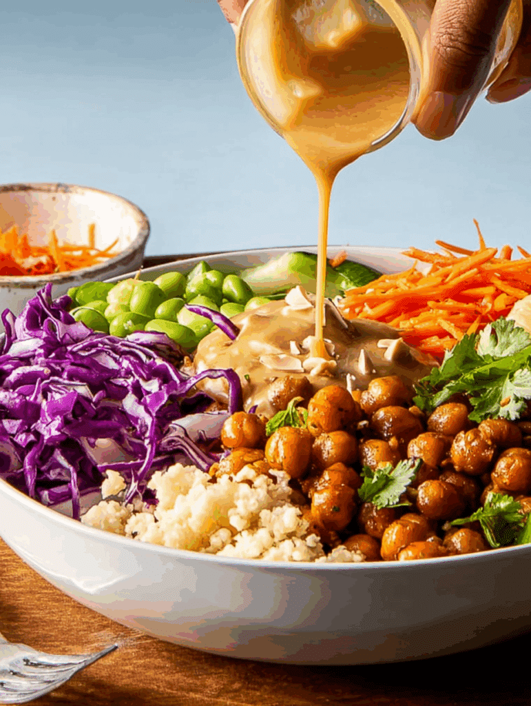 Peanut Chickpea Protein Bowls