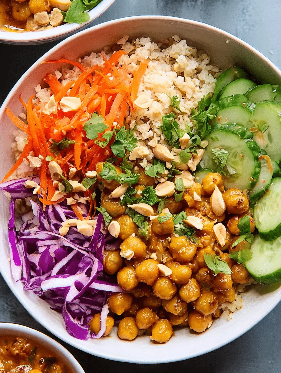 Peanut Chickpea Protein Bowls