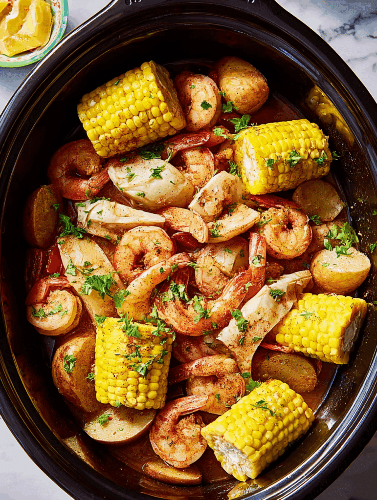 Slow Cooker Shrimp Boil