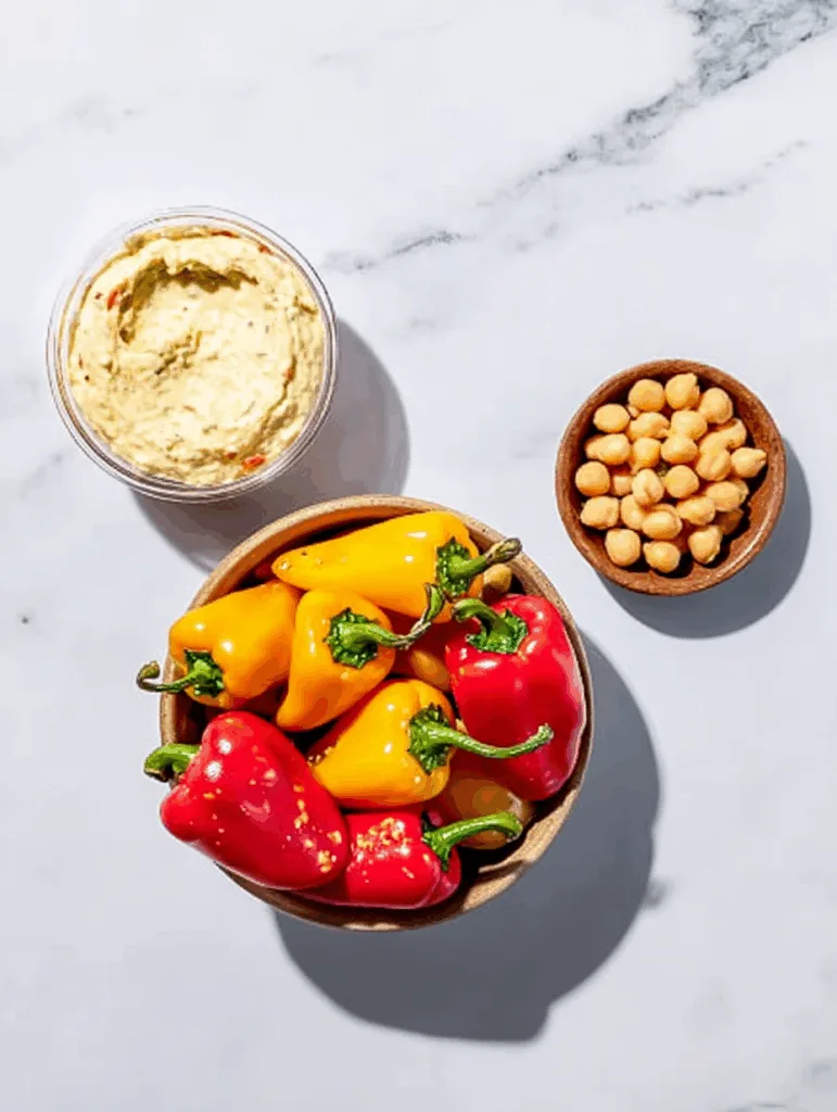 White Bean Stuffed-Mini Bell Peppers