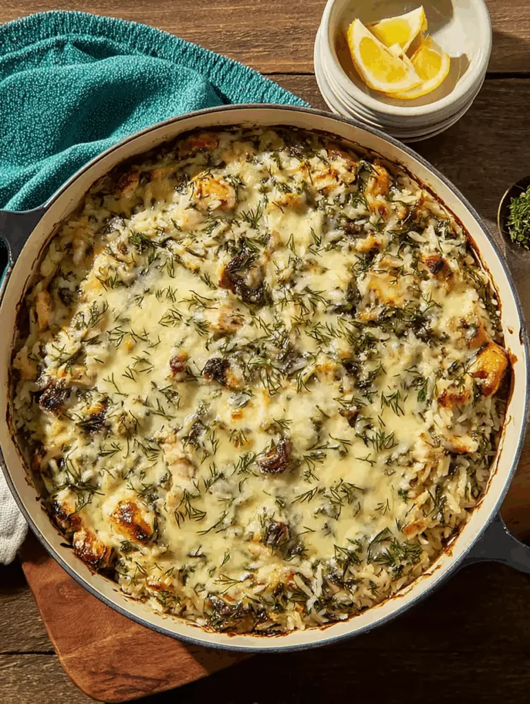 Skillet Spinach, Mushroom & Wild Rice Casserole