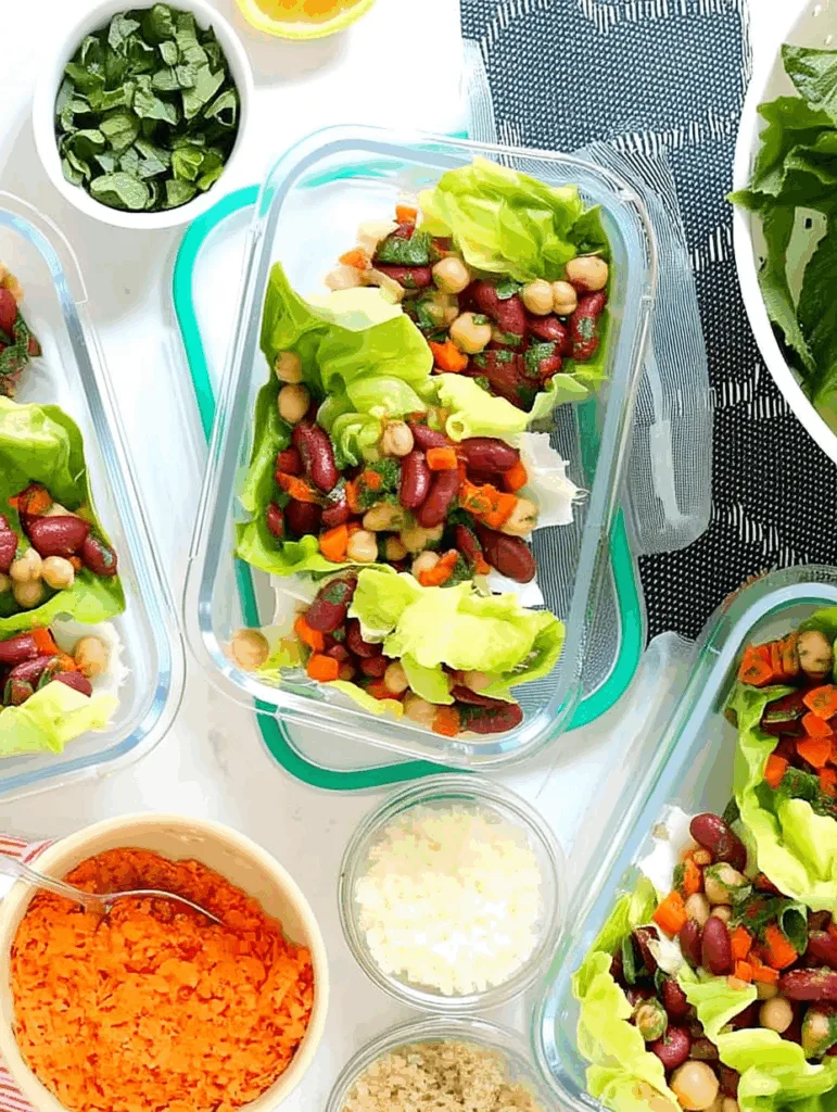 Meal-Prep Vegan Lettuce Wraps - Easy Plant-Based Meal