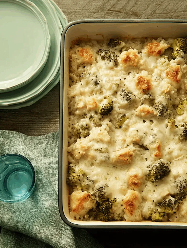 Chicken Alfredo & Broccoli Rice Casserole