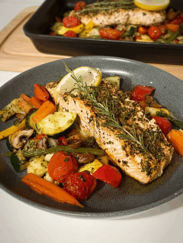 One-Pan Lemon Herb Salmon and Veggies