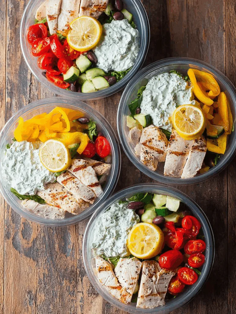 Greek Chicken Meal Prep Bowls
