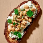 Cannellini Bean & Herbed Ricotta Toast - Light Vegetarian Meal
