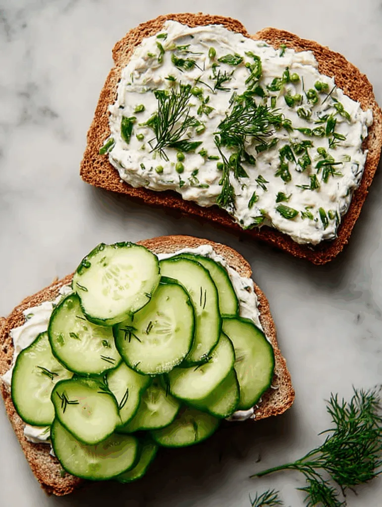 Cucumber Sandwich - Refreshing Low Calorie Snack or Lunch
