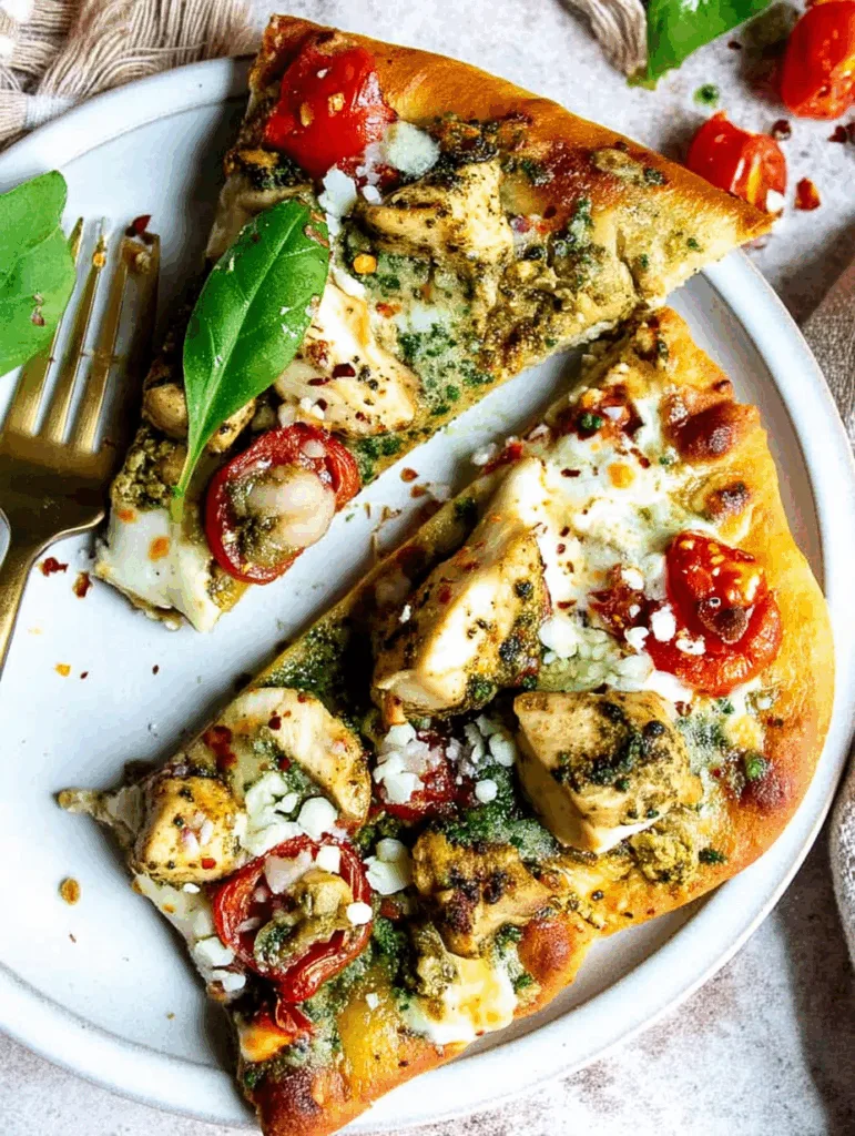 Pesto Chicken Flatbread Pizza