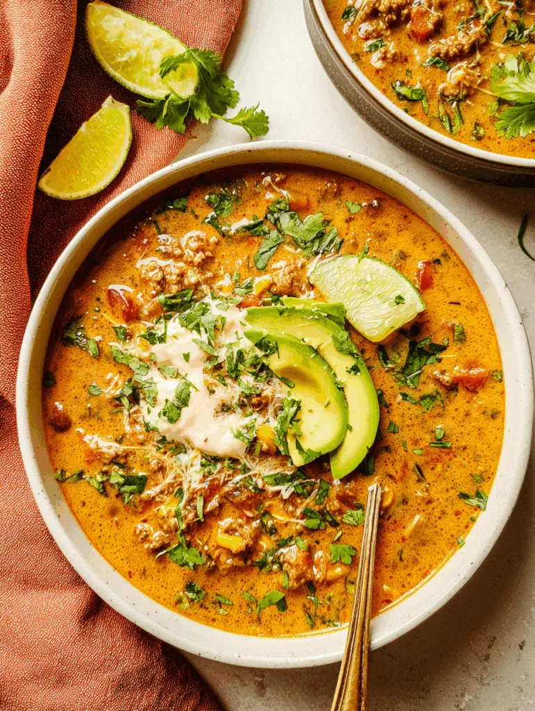 Creamy High Protein Taco Soup