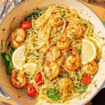 Garlic Butter Shrimp Pasta Dinner