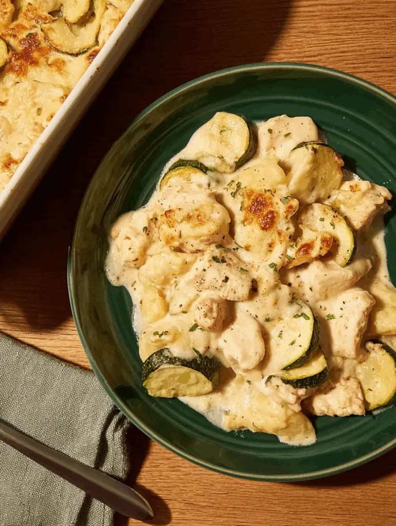 Creamy Chicken & Zucchini Casserole
