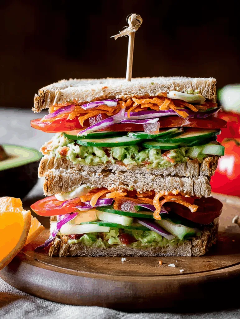 Veggie Sandwich - Easy Healthy Low Calorie Lunch