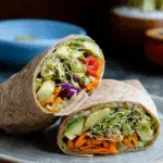 Healthy Whole-Wheat Veggie Wrap (Low Calorie & High Fiber)