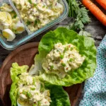 Egg Salad Lettuce Wraps - High Protein Low Calorie Lunch